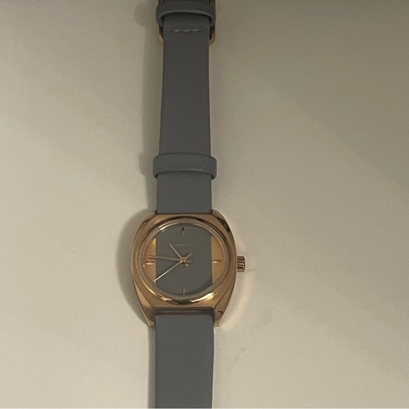 Caravelle by Bulova Women's Gray Leather Strap Watch - Picture 5 of 7